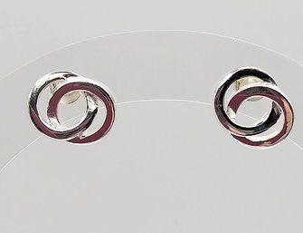 Sterling Silver Double Circle Earrings 2.5 G