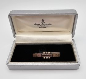 Vintage George Jensen Sterling Silver Tie Clip In Box 8.1 G