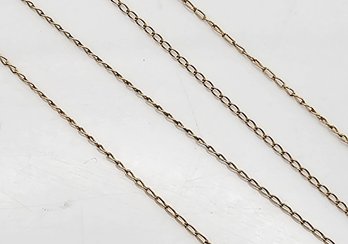 14K Gold Cable Chain Necklace 0.6 G