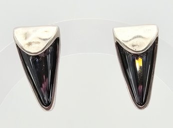 Uno 50 Rhinestone Sterling Silver Earrings 11 G