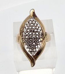 Ross Simons Diamond Gold Over Sterling Silver Cocktail Ring Size 6.75 6.5 G