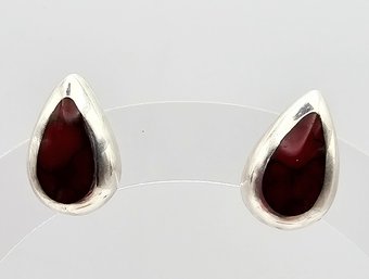 Jasper Sterling Silver Earrings 2.8 G