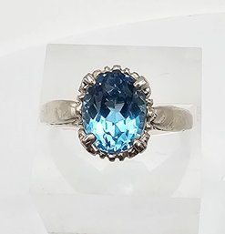 Kabana Sapphire Sterling Silver Cocktail Ring Size 7.5 4.7 G Approximately 2.5 TCW
