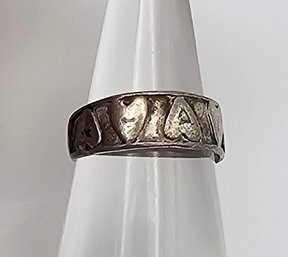Sterling Silver Heart Ring Adjustable 1.8 G