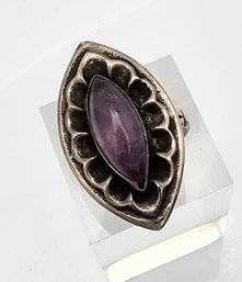 Mexico Amethyst Sterling Silver Ring Size 7 6.6 G