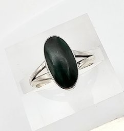 Malachite Sterling Silver Ring Size 4.5 2.4 G
