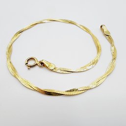 14k Gold Weave Bracelet 1g