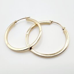 14k Signed Gold Hoop Earrings 1.5g