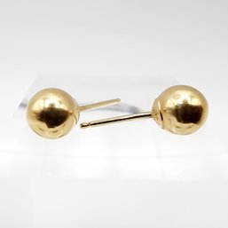 14k Gold Ball Stud Earrings .6g