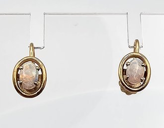 Opal 10K Gold Earrings 2.3 G