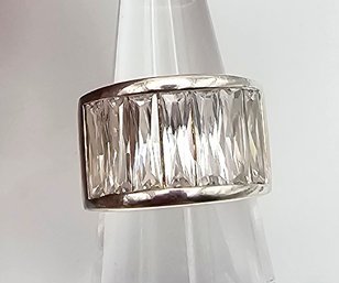 SETA Tourmaline Sterling Silver Cocktail Ring Size 5.75 8.5 G Approximately 4.62 TCW