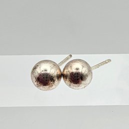Sterling Silver Ball Stud Earrings 0.6 G