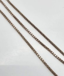 Italy Sterling Silver Box Chain Necklace 8.3 G