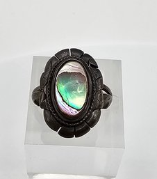 Abalone Sterling Silver Ring Size 7.25 3.2 G