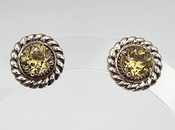 Gemstone Sterling Silver Earrings 7.7 G
