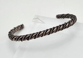 Sterling Silver Twist Cuff Bracelet 2.2 G