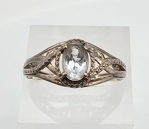 STS Topaz Sterling Silver Cocktail Ring Size 6 2.5 G Approximately 0.75 TCW