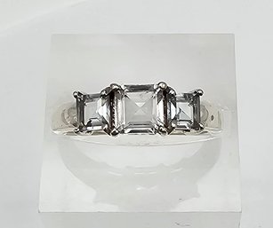 Tourmaline Sterling Silver Cocktail Ring Size 6.75 2.4 G