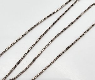 Sterling Silver Box Chain Necklace 2.9 G