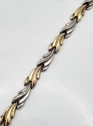 'AU Turkey ' 1/11 14K Gold Sterling Silver Bracelet 7.6 G