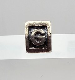 'ALE' Pandora Sterling Silver 'G' Charm 3.2 G