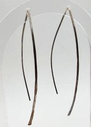 Sterling Silver Wishbone Earrings 2.7 G