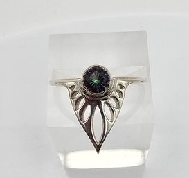 Watermelon Gemstone Sterling Silver Cocktail Ring Size 8.5 2.8 G