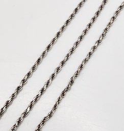 Sterling Silver Rope Chain Necklace 5.6 G