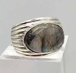 Labradorite Sterling Silver Ring Size 7.5 7.3 G