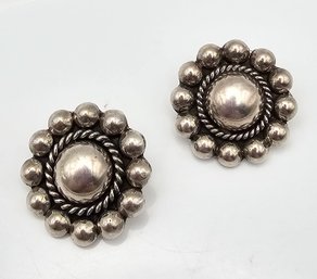 'CII' Mexico Sterling Silver Earrings 15.7 G