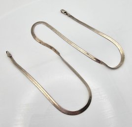 Sterling Silver Flat Herringbone Necklace 5.1 G