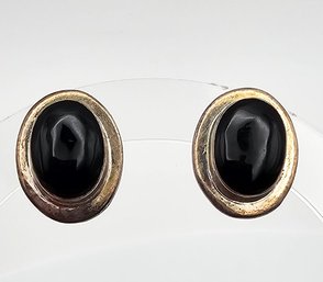 Mexico Onyx Sterling Silver Earrings 10.2 G
