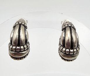 Sterling Silver Hoop Earrings 13.3 G