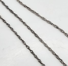 Sterling Silver Twist Chain Necklace 1.4 G