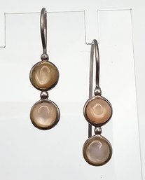 Mother Of Pearl Sterling Silver Drop Dangle Earrings 3.9 G