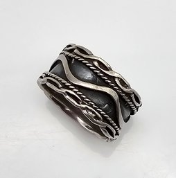 'CW' Sterling Silver Ring Size 6.5 5.4 G