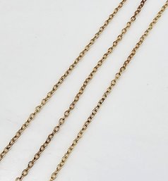 18K Gold Over Sterling Silver Cable Chain Necklace 0.9 G