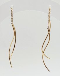 'JCM' 14K Gold Threader Earrings 0.5 G