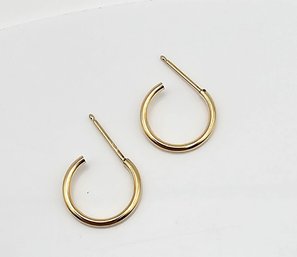 14K Gold Hoop Earrings 0.5 G