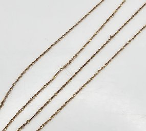 'XL' 14K Gold Serpentine Chain Necklace 0.9 G