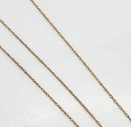 10K Gold Cable Chain Necklace 0.3 G