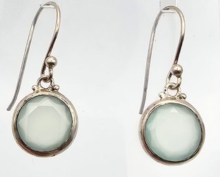 Quartz Sterling Silver Drop Dangle Earrings 3.6 G