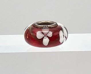 Glass Sterling Silver Charm 1.8 G