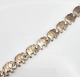 Sterling Silver Elephant Bracelet 23.3 G