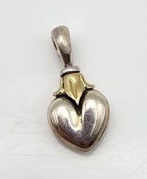 'TBD' Sterling Silver Heart Pendant 7.4 G