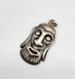 Sterling Silver Face Pendant 4.3 G