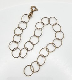 Italy Gold Over Sterling Silver Circle Bracelet 2.2 G