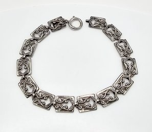 Danecraft Sterling Silver Panel Bracelet 5.1 G