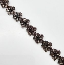 Sterling Silver Flower Bracelet 8.8 G