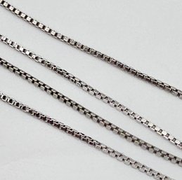 'A' Sterling Silver Box Chain Necklace 2.1 G